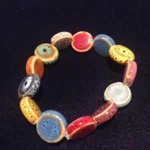 Stretchy colorful beaded bracelet